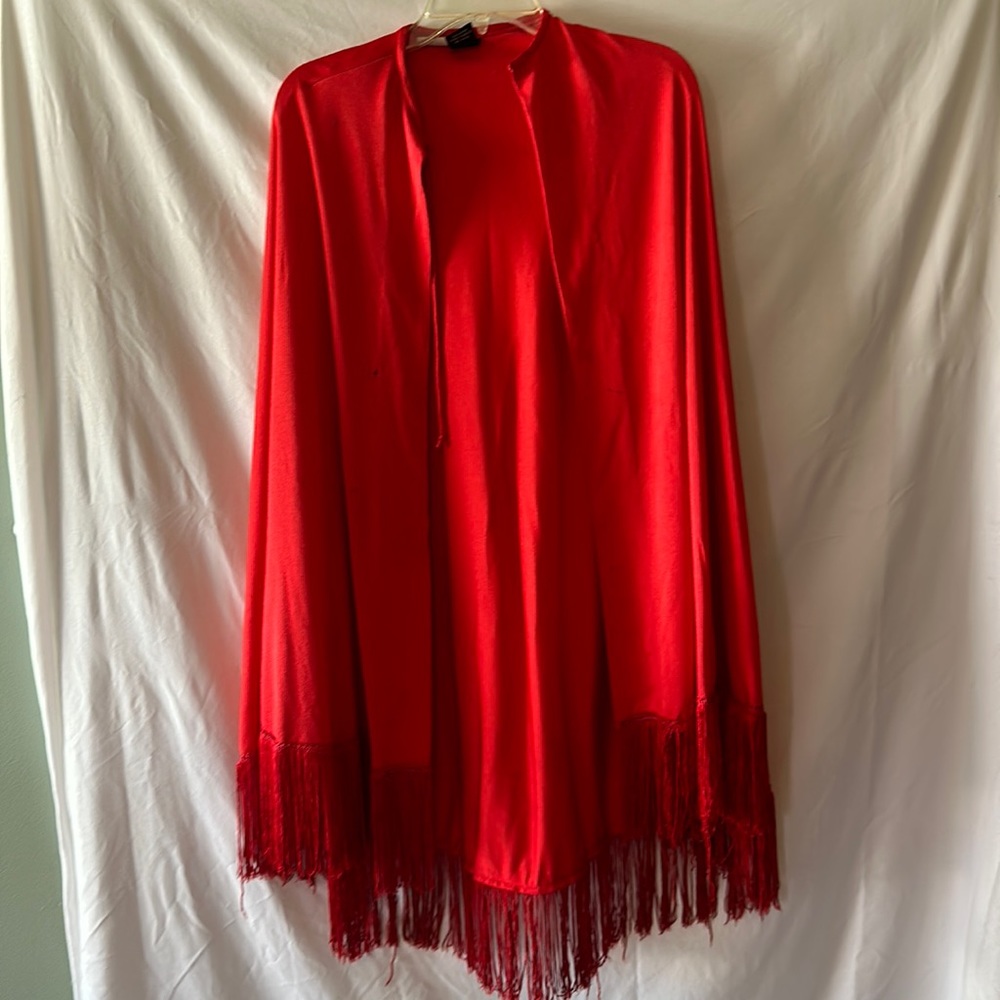 1950s ladies cape with fringe
